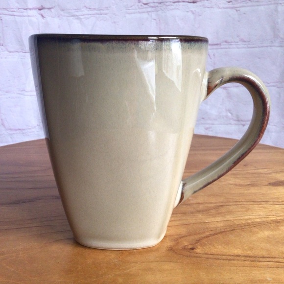 Home Trends Mosaic Tile Square Tan and Brown Ceramic Mugs - Set of 4 - Picture 7 of 12